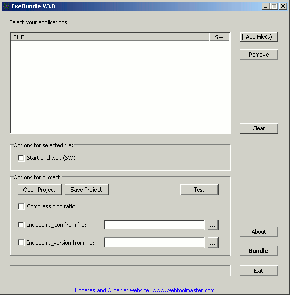 Click to view EXE Bundle - The file joiner 3.12 screenshot